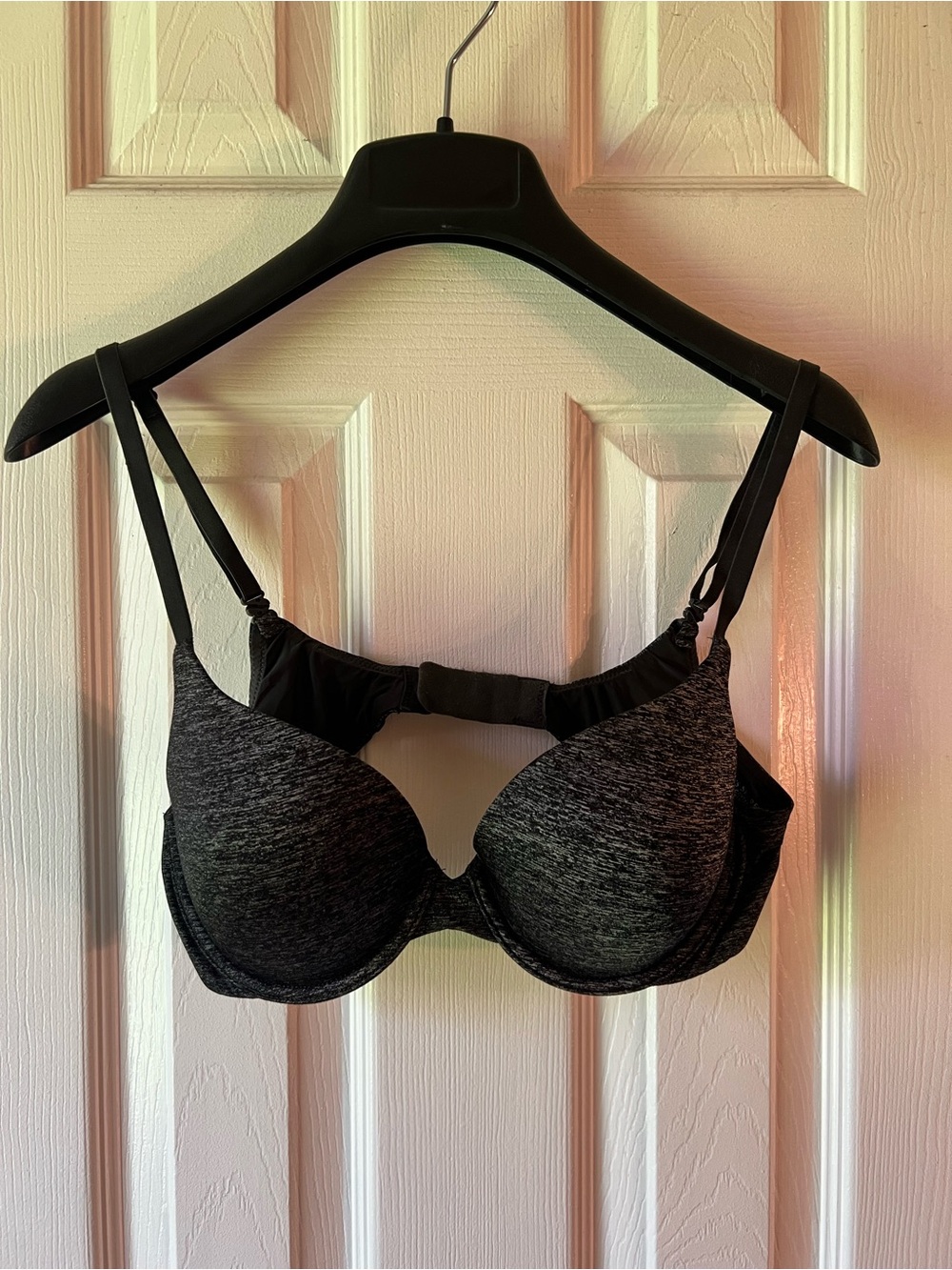 Victoria's Secret Vintage “Padded Perfect Coverage” Heathered Black Push-Up Bra
